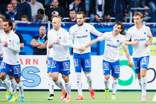 Norrköpings spelare jublar