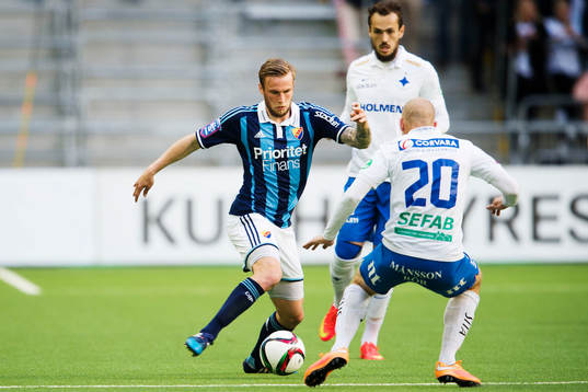 Djurgårdens Alexander Faltsetas utmanar Norrköpings