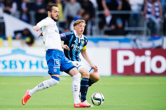 Norrköpings Emir Kujovic och Djurgårdens Emil Bergström