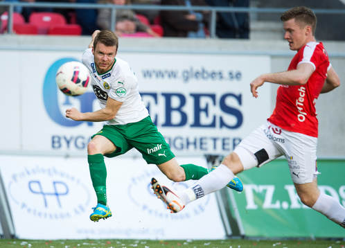Hammarbys Måns Söderqvist och Kalmars Victor Agardius