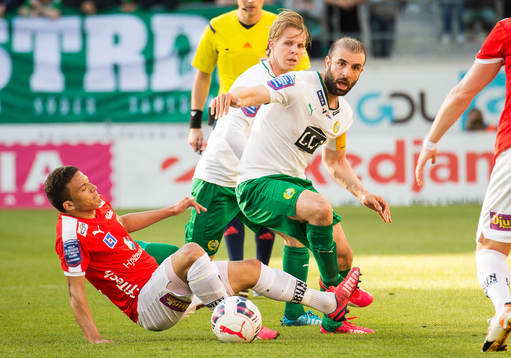 Kalmars Ismael Silva Lima och Hammarbys Kennedy Bakircioglu