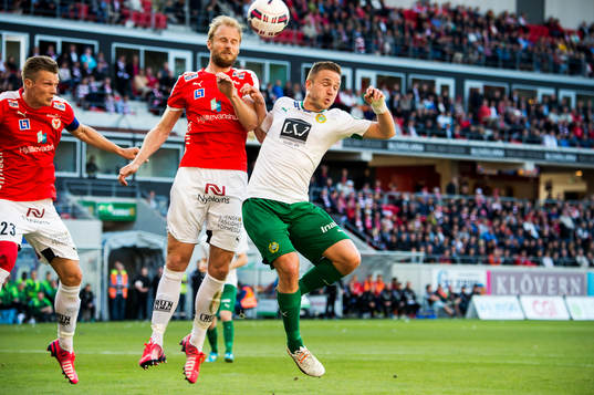 Kalmars Markus Thorbjörnsson och Hammarbys Mats Solheim