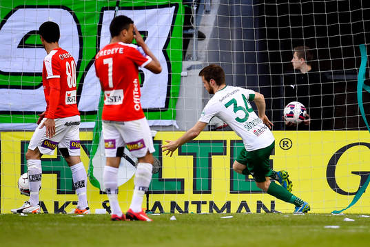 Hammarbys Måns Söderqvist jublar