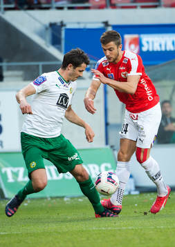 Kalmars Filip Sachpekidis och Hammarbys Philip Haglund