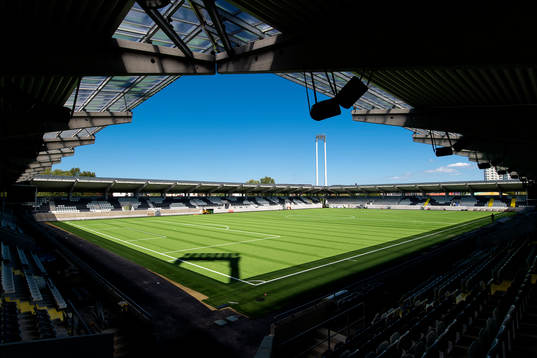 Häckens nya hemmaarena Bravida Arena fotograferad