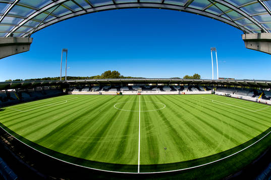 Häckens nya hemmaarena Bravida Arena fotograferad