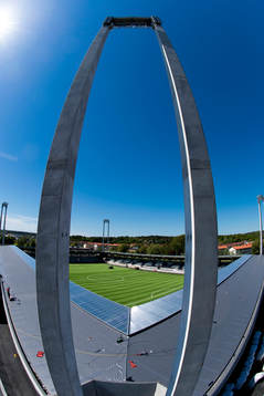 Häckens nya hemmaarena Bravida Arena fotograferad