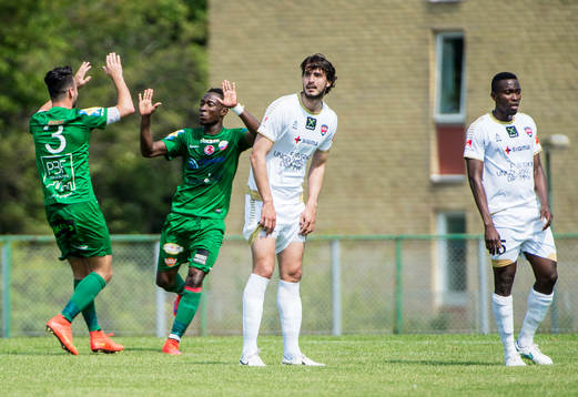 Prespa Birliks Adnan Gerzic och Sadat Karim jublar