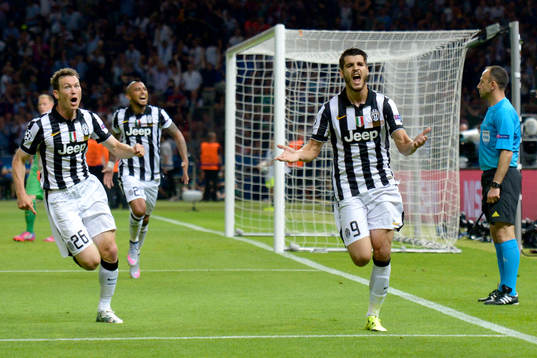 Juventus Alvaro Morata jublar