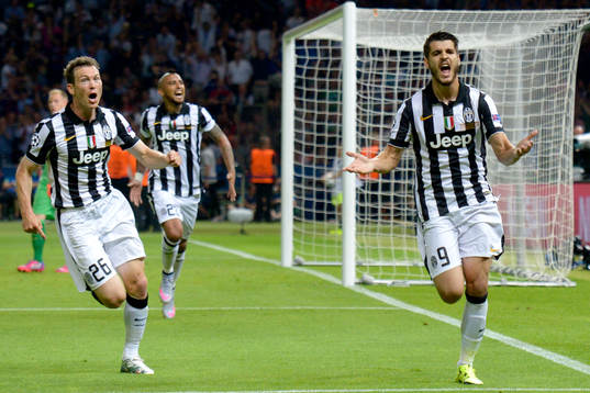 Juventus Alvaro Morata jublar