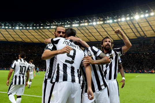 Juventus Alvaro Morata jublar