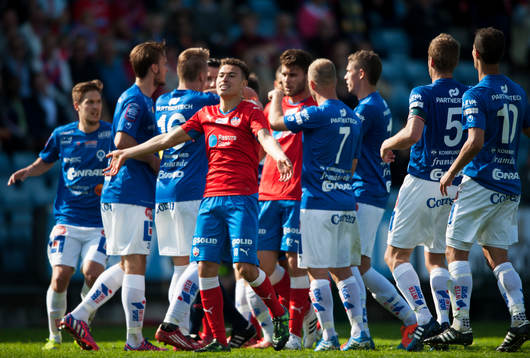 Helsingborgs Jordan Larsson  i matchen i allsvenskan mellan