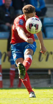 Helsingborgs Jordan Larssoni matchen i allsvenskan mellan