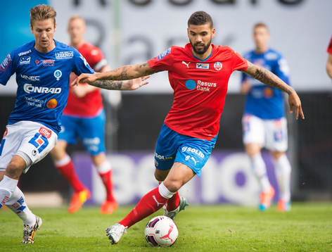 Helsingborgs Viktor Palsson och Åtvidabergs Martin