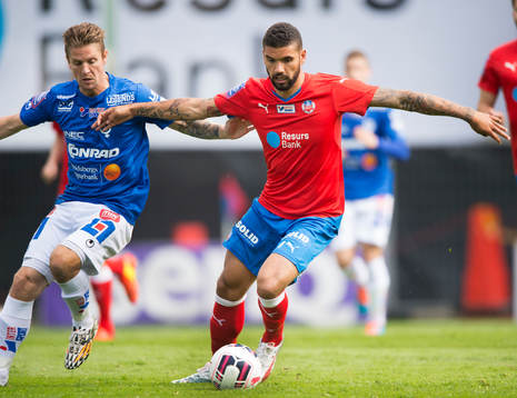 Helsingborgs Viktor Palsson och Åtvidabergs Martin