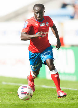 Helsingborgs Emmanuel Boateng i matchen i allsvenskan
