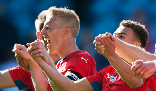 Helsingborgs Jordan Larsson i matchen i allsvenskan mellan