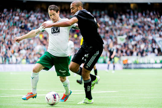 Hammarbys Johan Persson och IFK Göteborgs Haitam Aleesami