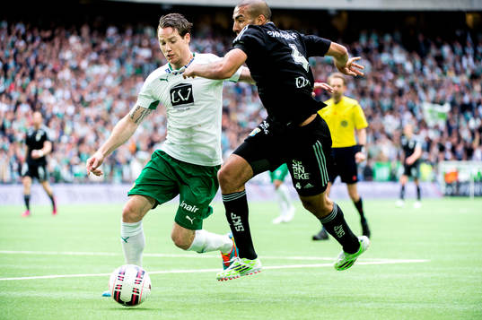 Hammarbys Johan Persson och IFK Göteborgs Haitam Aleesami