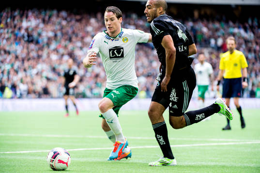 Hammarbys Johan Persson och IFK Göteborgs Haitam Aleesami
