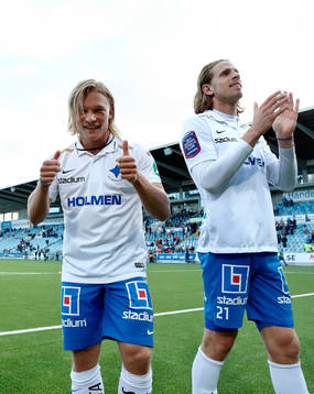 Norrköpings Nicklas Bärkroth och Andreas Hadenius i