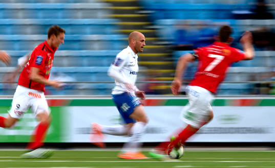 Norrköpings Daniel Sjölund i matchen mellan Norrköping