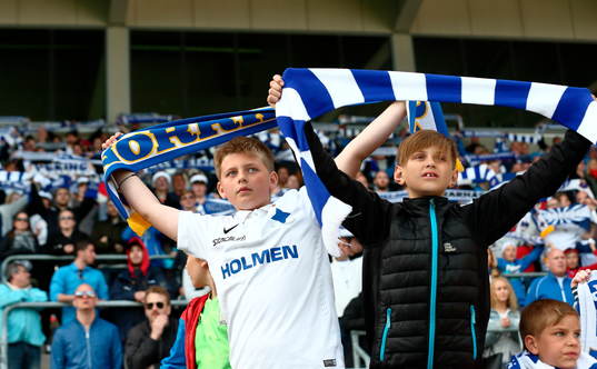 Norrköpings supporters i matchen mellan Norrköping och