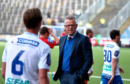 Norrköpings tränare Jan Andersson i matchen mellan