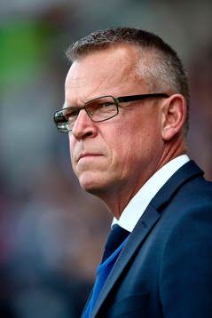 Norrköpings tränare Jan Andersson i matchen mellan