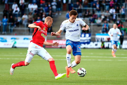 Falkenbergs Rasmus Sjöstedt och Norrköpings Arnór Ingvi