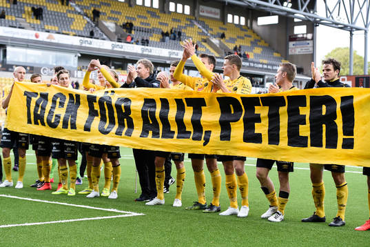 Elfsborgs assisterande tränare Peter Wettergren (mitt i