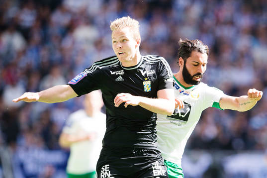 IFK Göteborgs Gustav Engvall och Hammarbys Stefan Batan