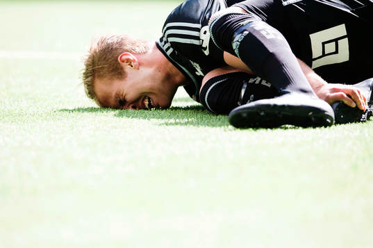 IFK Göteborgs Gustav Engvall har ont