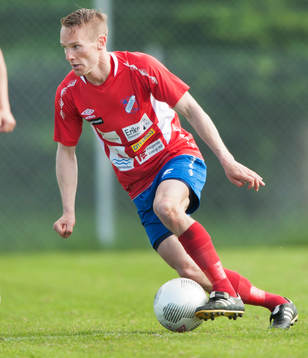 Höganäs Fredrik Svanbäck  i matchen i division 2 Västra
