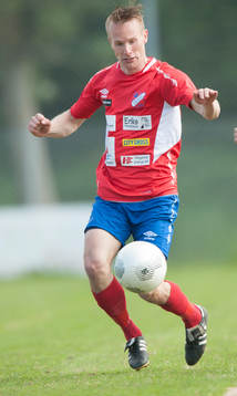 Höganäs Fredrik Svanbäck i matchen i division 2 Västra