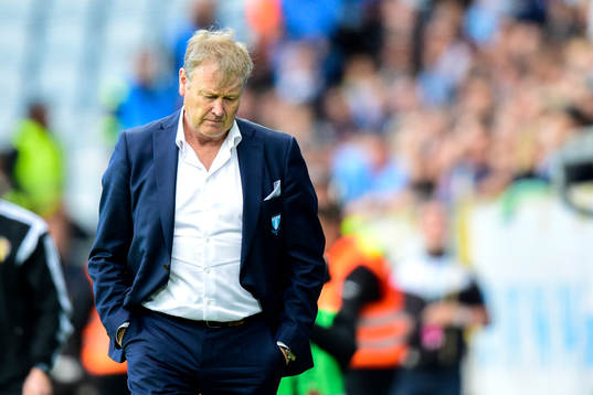 Malmö FFs tränare Åge Hareide deppar