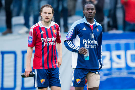 Djurgårdens Kevin Walker och Sam Johnson