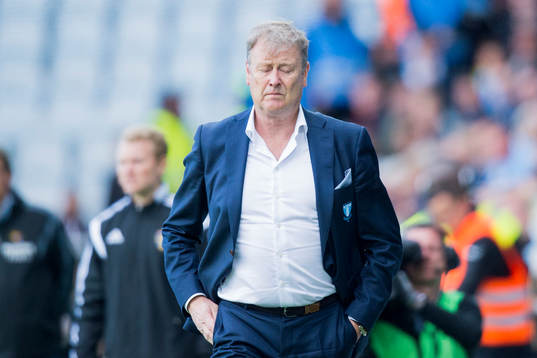 Malmö FFs tränare Åge Hareide deppar