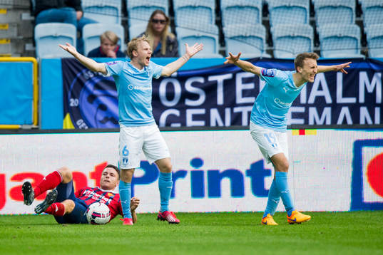 Malmö FFs Oscar Lewicki och Magnus Wolff Eikrem regerar