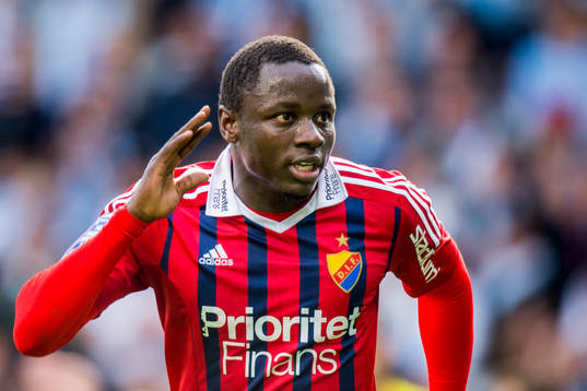 Djurgårdens Nyasha Mushekwi jublar