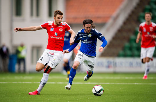 Kalmars Filip Sachpekidis och Sundsvalls Robbin Sellin