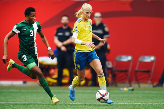 Nigerias Osinachi Ohale och Sveriges Sofia Jakobsson