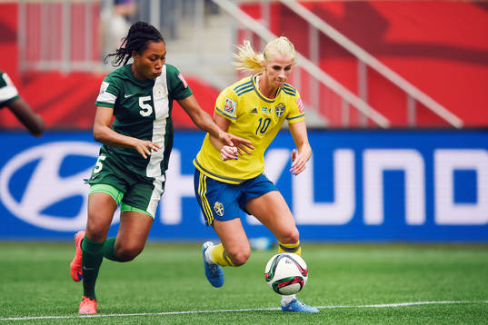 Nigerias Onome Ebi och Sveriges Sofia Jakobsson