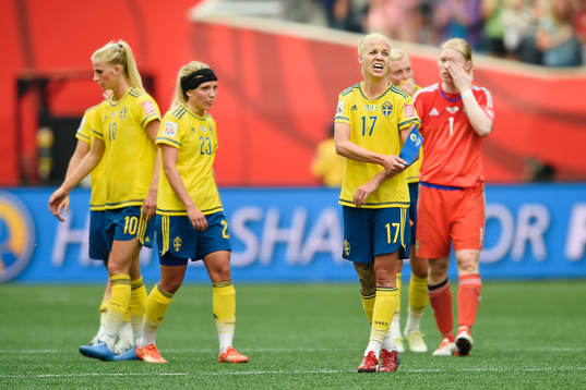 Sveriges Sofia Jakobsson, Elin Rubensson, Caroline Seger