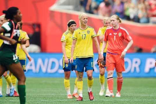 Sveriges Elin Rubensson, Caroline Seger, Linda Sembrant och