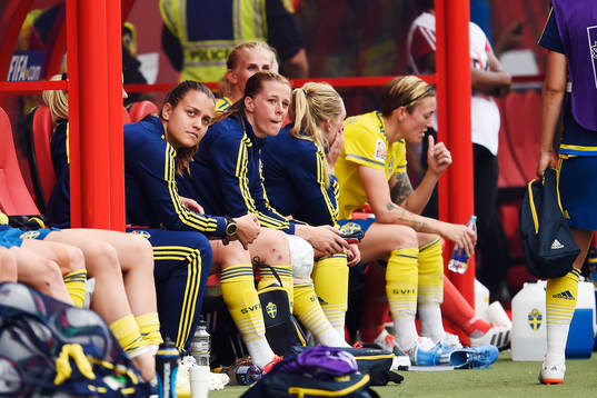 Sveriges Maria Banusic, Lotta Schelin och Therese Sjögran