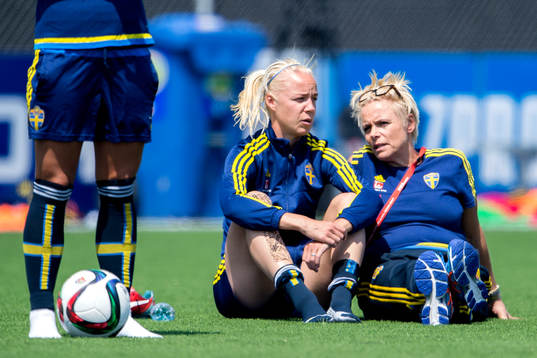 Sveriges Caroline Seger och inspiratören Mia Törnblom