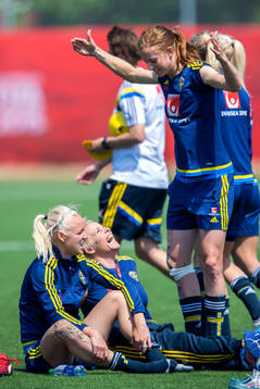 Sveriges Caroline Seger och inspiratören Mia Törnblom