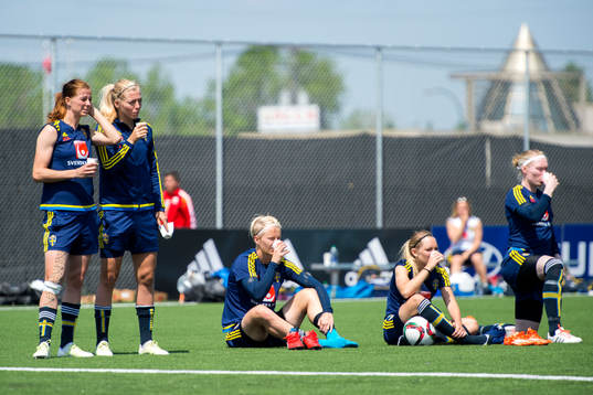 Sveriges Lotta Schelin, Linda Sembrant, Nilla Fischer, Elin