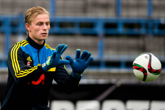 Sveriges målvakt Jacob Rinne